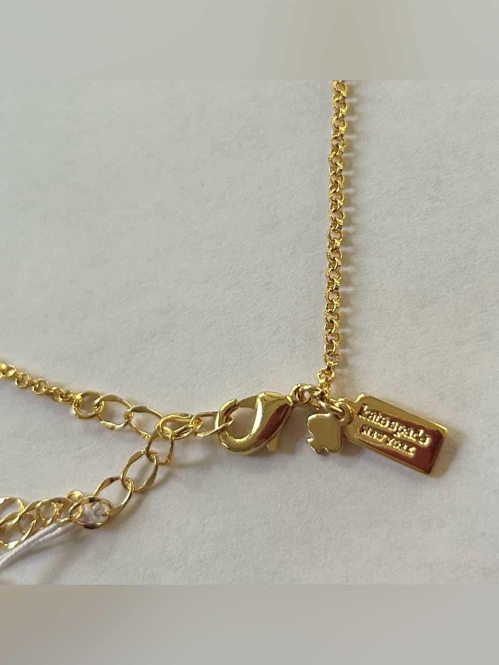 KATE SPADE Ma Cherie Cherry Mini Pendant Necklace Red Gold Crystal NWT - Picture 3 of 8